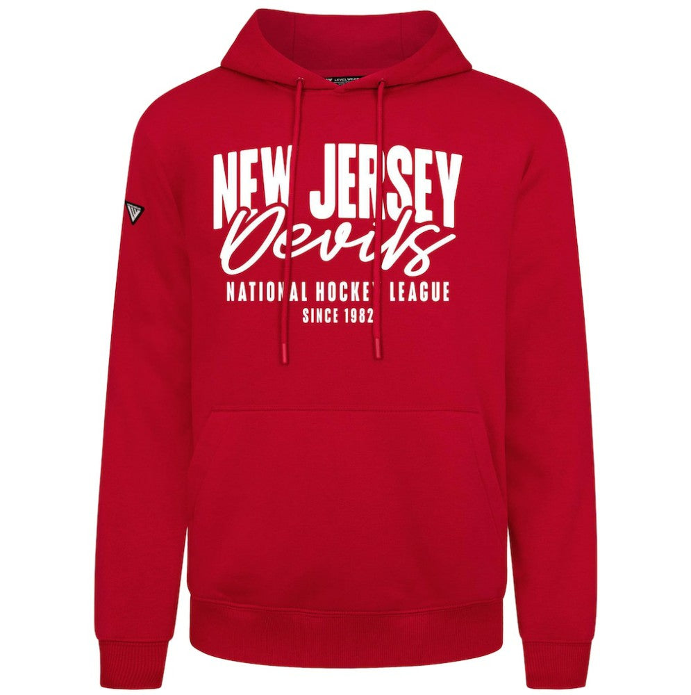 New Jersey Devils Levelwear Podium Response Pullover Hoodie - Red - NHL 203092507