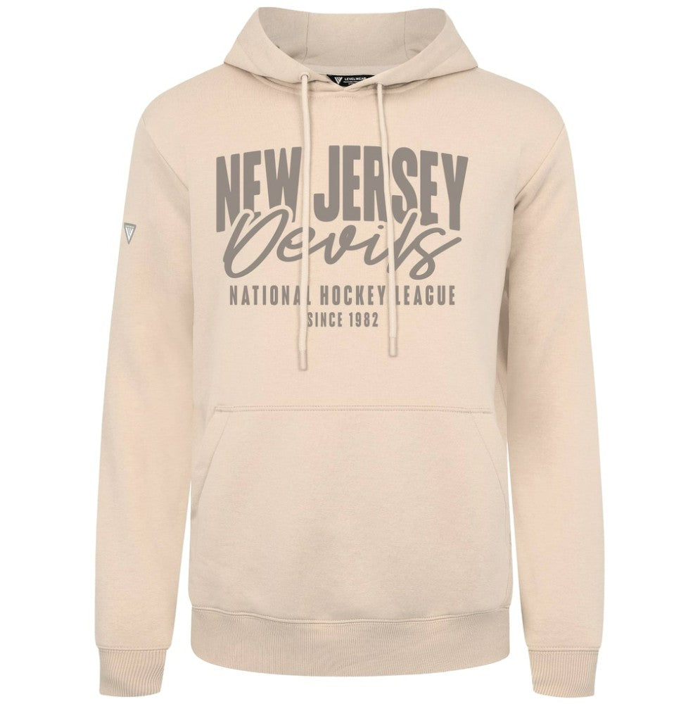 New Jersey Devils Levelwear Podium Response Pullover Hoodie - Khaki - NHL 203092511