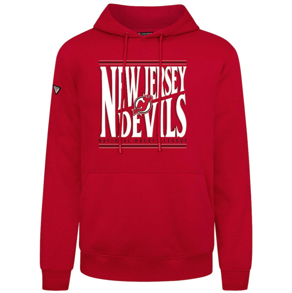 New Jersey Devils Levelwear Podium Powerhouse Pullover Hoodie - Red - NHL 203092560