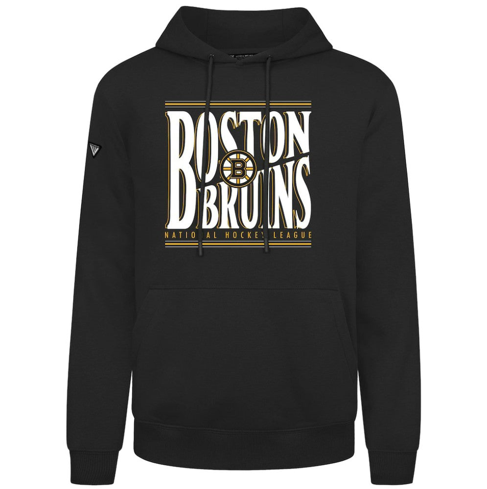 Boston Bruins Levelwear Podium Powerhouse Pullover Hoodie - Black - NHL 203092586
