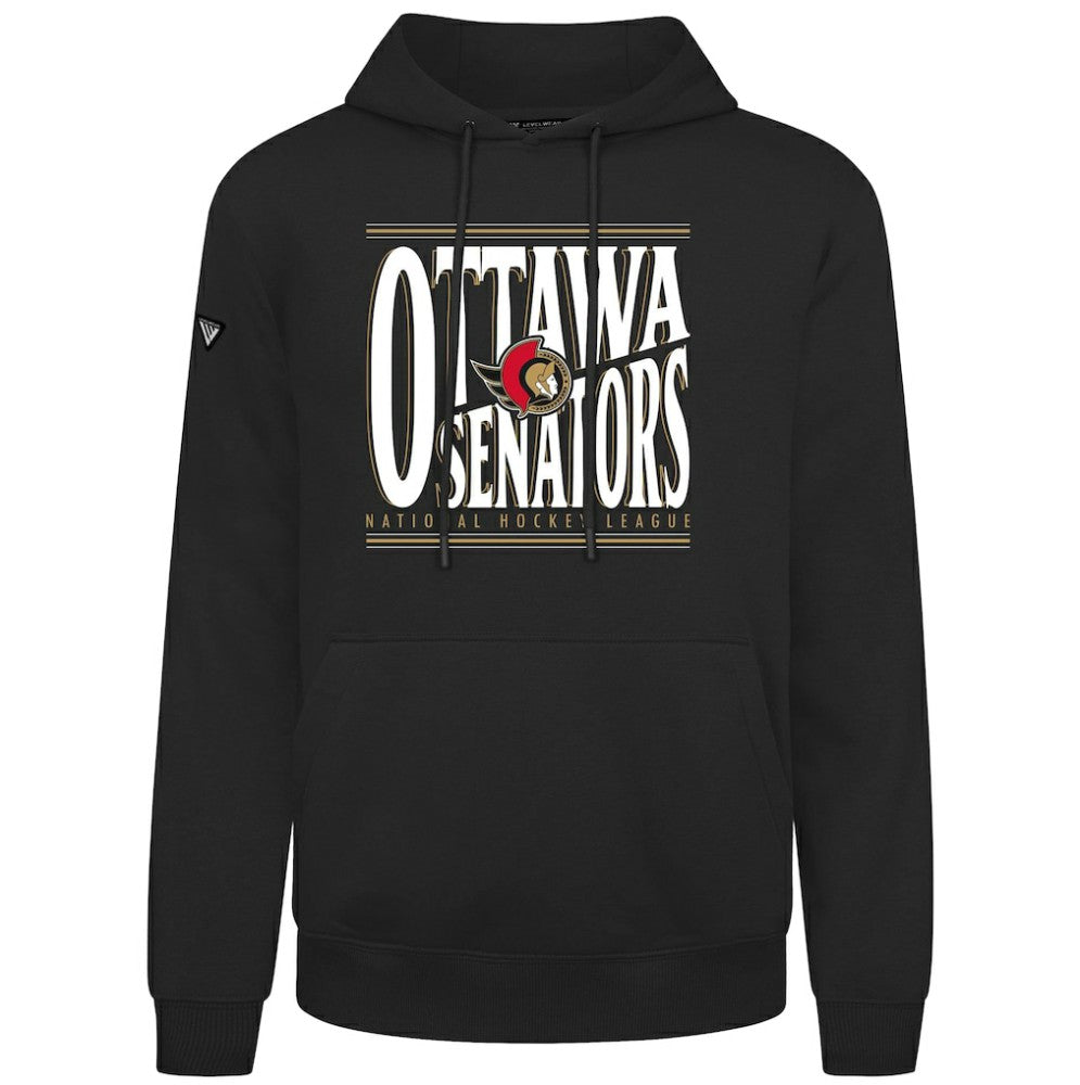Ottawa Senators Levelwear Podium Powerhouse Pullover Hoodie - Black - NHL 203092594