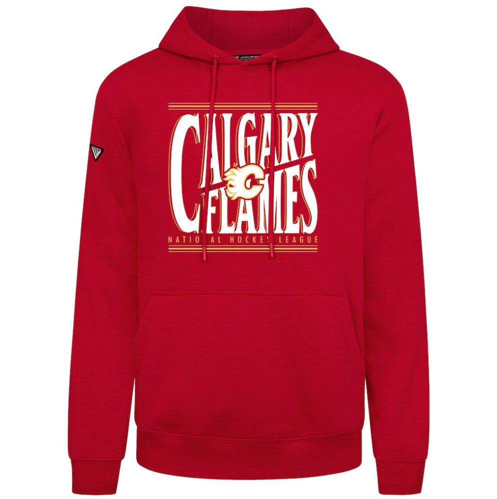Calgary Flames Levelwear Podium Powerhouse Pullover Hoodie - Red - NHL 203092596