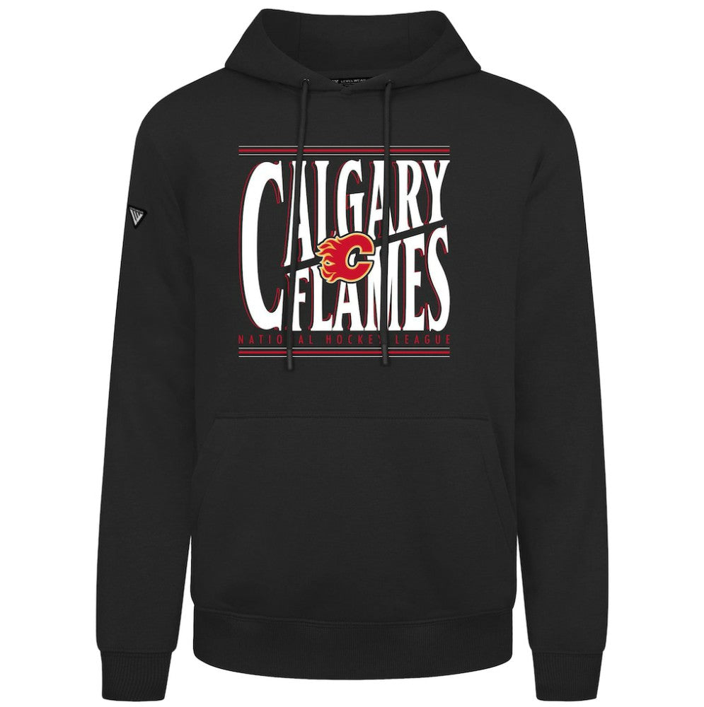 Calgary Flames Levelwear Podium Powerhouse Pullover Hoodie - Black - NHL 203092597