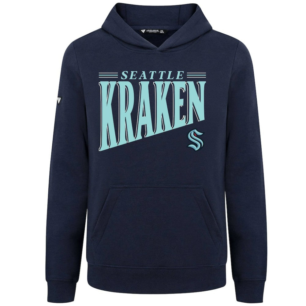 Seattle Kraken Levelwear Youth Jr Podium Tally Pullover Hoodie - Deep Sea Blue - NHL 203092601