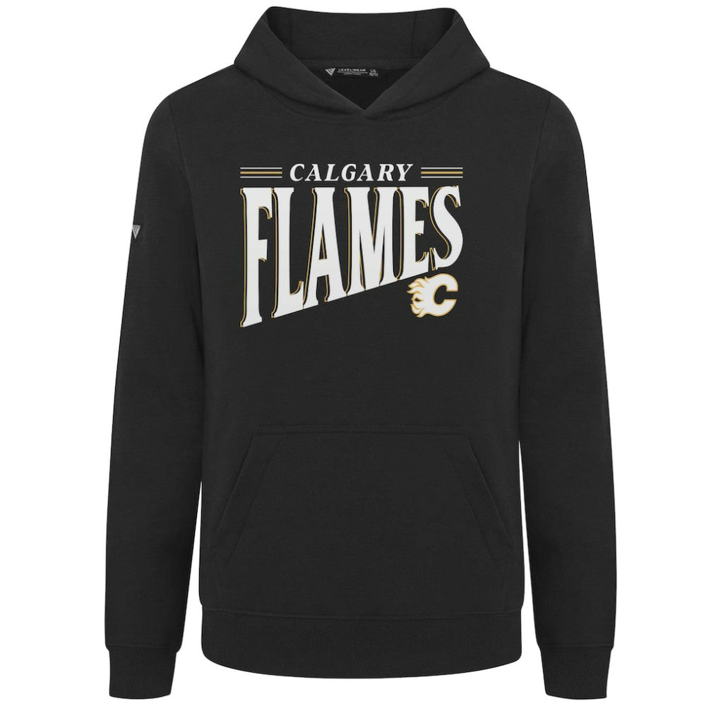 Calgary Flames Levelwear Youth Jr Podium Tally Pullover Hoodie - Black - NHL 203092621