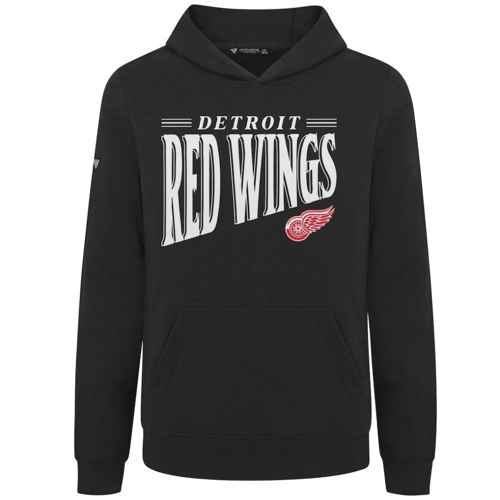 Detroit Red Wings Levelwear Youth Jr Podium Tally Pullover Hoodie - Black - NHL 203092626