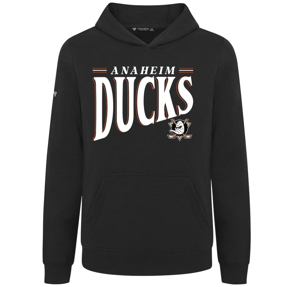 Anaheim Ducks Levelwear Youth Jr Podium Tally Pullover Hoodie - Black - NHL 203092630