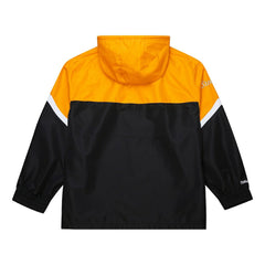 Mitchell & Ness Pittsburgh Steelers Tie Breaker Vintage Logo Lightweight Anorak Half-Zip Windbreaker Gold/Black