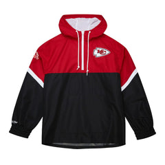 Mitchell & Ness Kansas City Chiefs Tie Breaker Vintage Logo Lightweight Anorak Half-Zip Windbreaker Red/Black