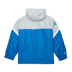 Mitchell & Ness Detroit Lions Tie Breaker Vintage Logo Lightweight Anorak Half-Zip Windbreaker Silver/Blue