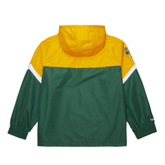 Mitchell & Ness Green Bay Packers Tie Breaker Vintage Logo Lightweight Anorak Half-Zip Windbreaker Gold/Green