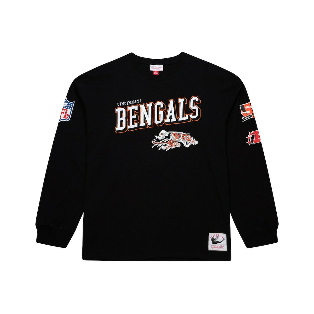 Mitchell & Ness Cincinnati Bengals Training Camp Vintage Logos Long Sleeve T-Shirt Black