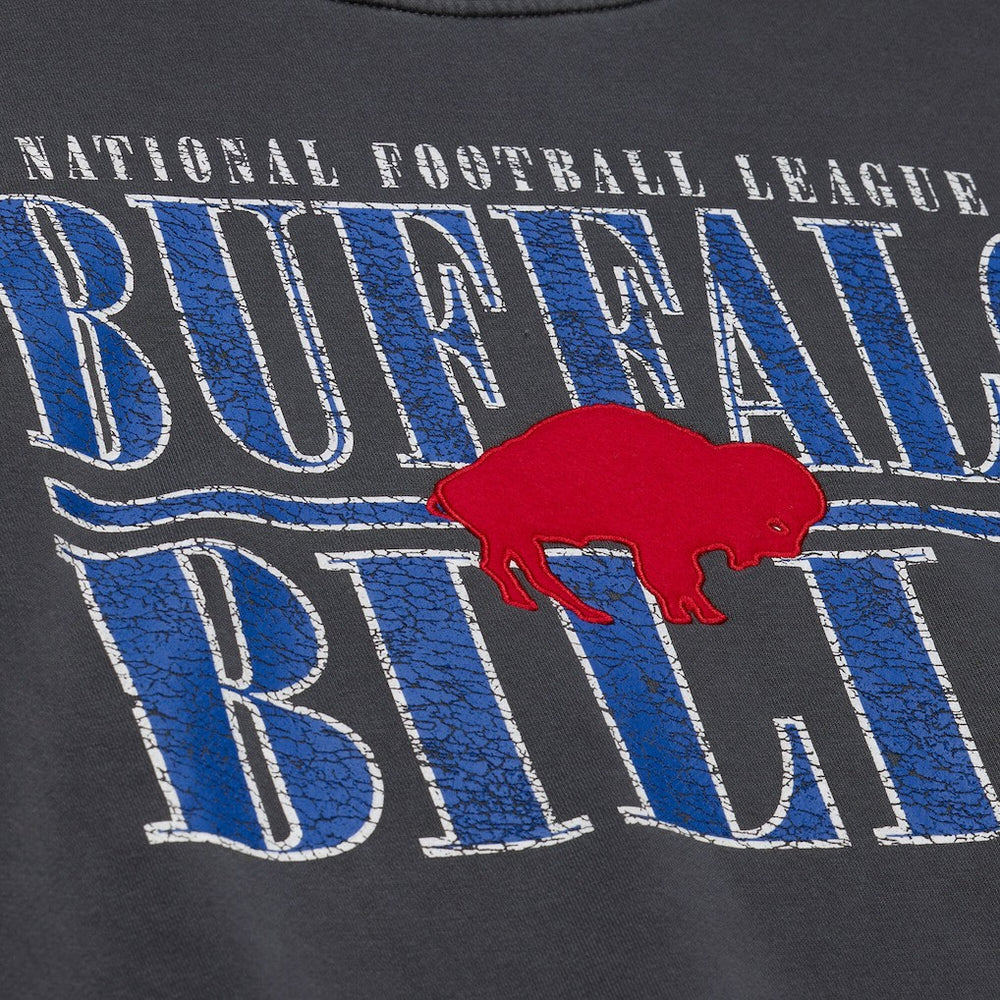 Mitchell & Ness Buffalo Bills Downtown Crew Vintage Logo Sweatshirt Black