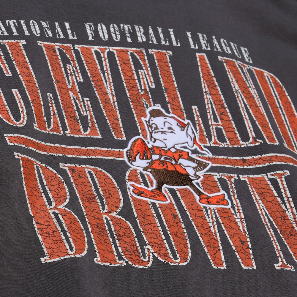 Mitchell & Ness Cleveland Browns Downtown Crew Vintage Logo Sweatshirt Black