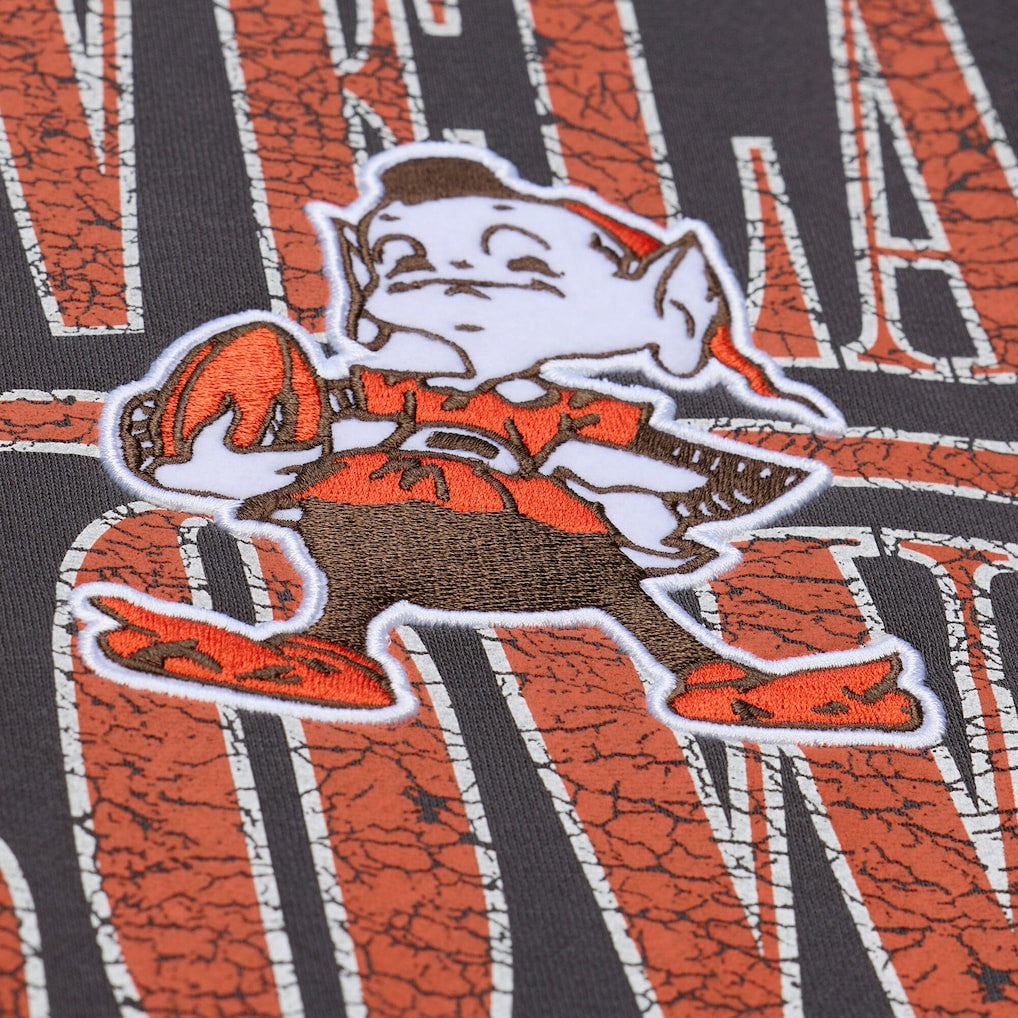 Mitchell & Ness Cleveland Browns Downtown Crew Vintage Logo Sweatshirt Black