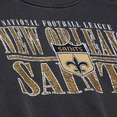 Mitchell & Ness New Orleans Saints Downtown Crew Vintage Logo Sweatshirt Black