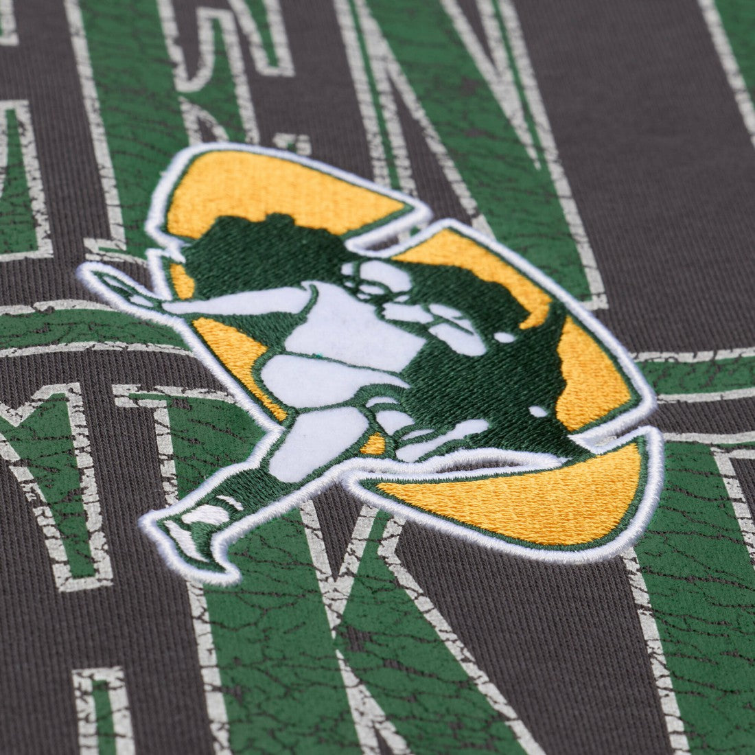Mitchell & Ness Green Bay Packers Downtown Crew Vintage Logo Sweatshirt Black
