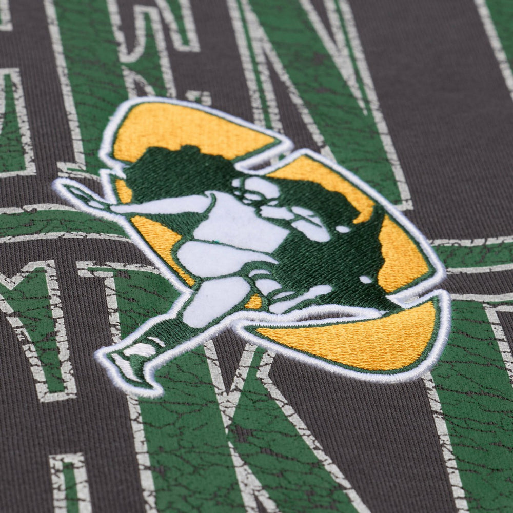 Mitchell & Ness Green Bay Packers Downtown Crew Vintage Logo Sweatshirt Black