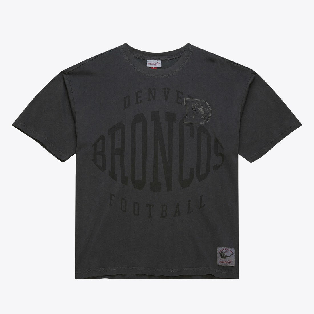 Mitchell & Ness Denver Broncos Downtown Collection Premium Vintage Logo T-Shirt Black