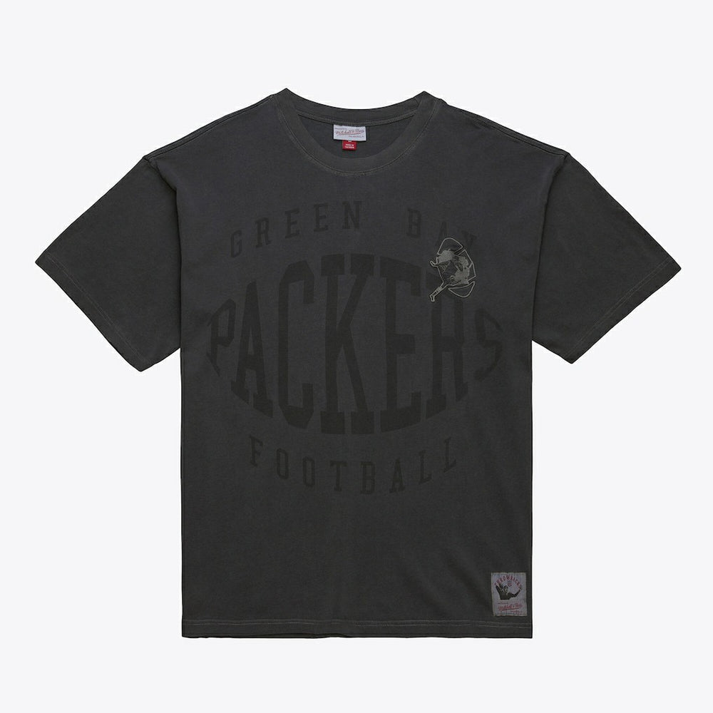 Mitchell & Ness Green Bay Packers Downtown Collection Premium Vintage Logo T-Shirt Black