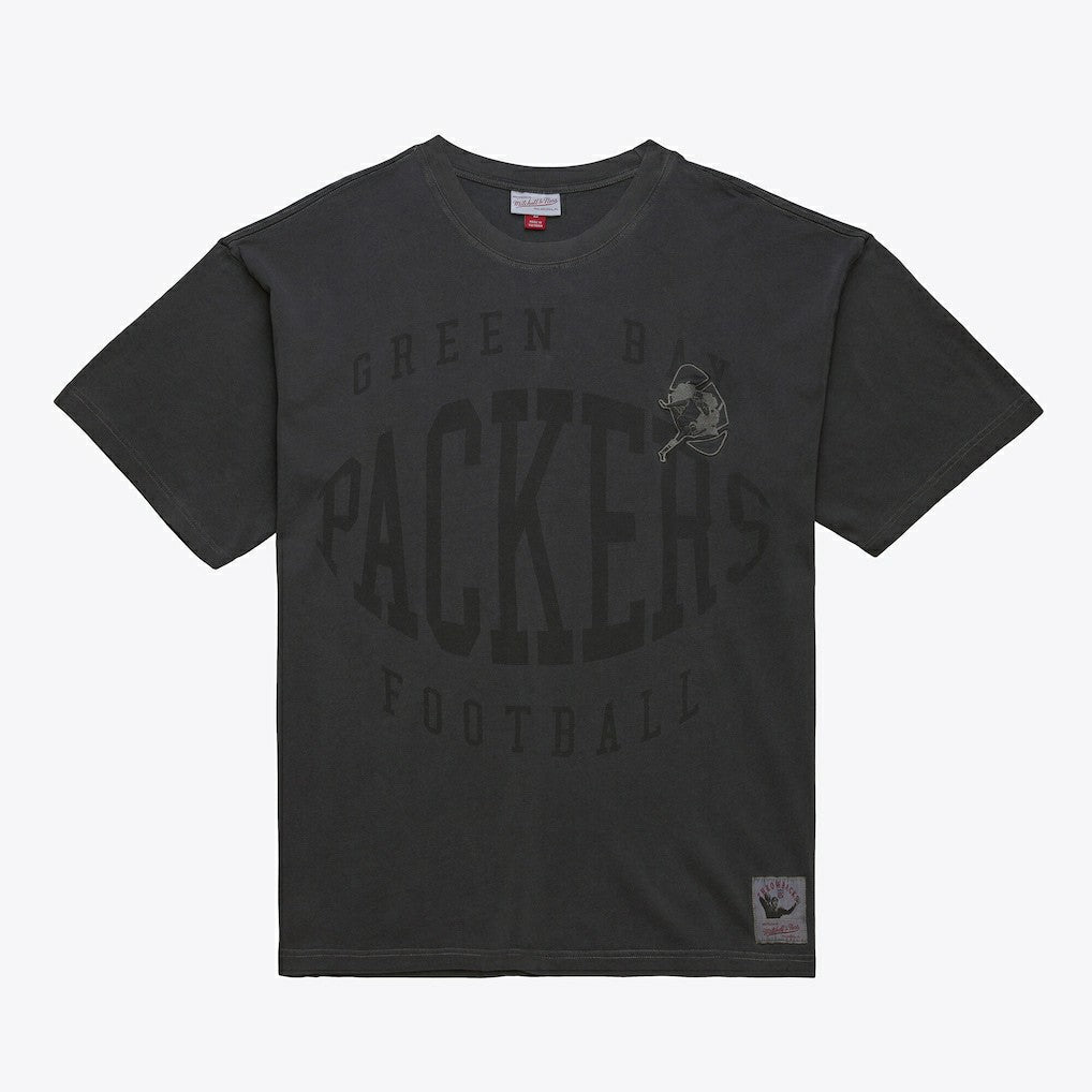 Mitchell & Ness Green Bay Packers Downtown Collection Premium Vintage Logo T-Shirt Black