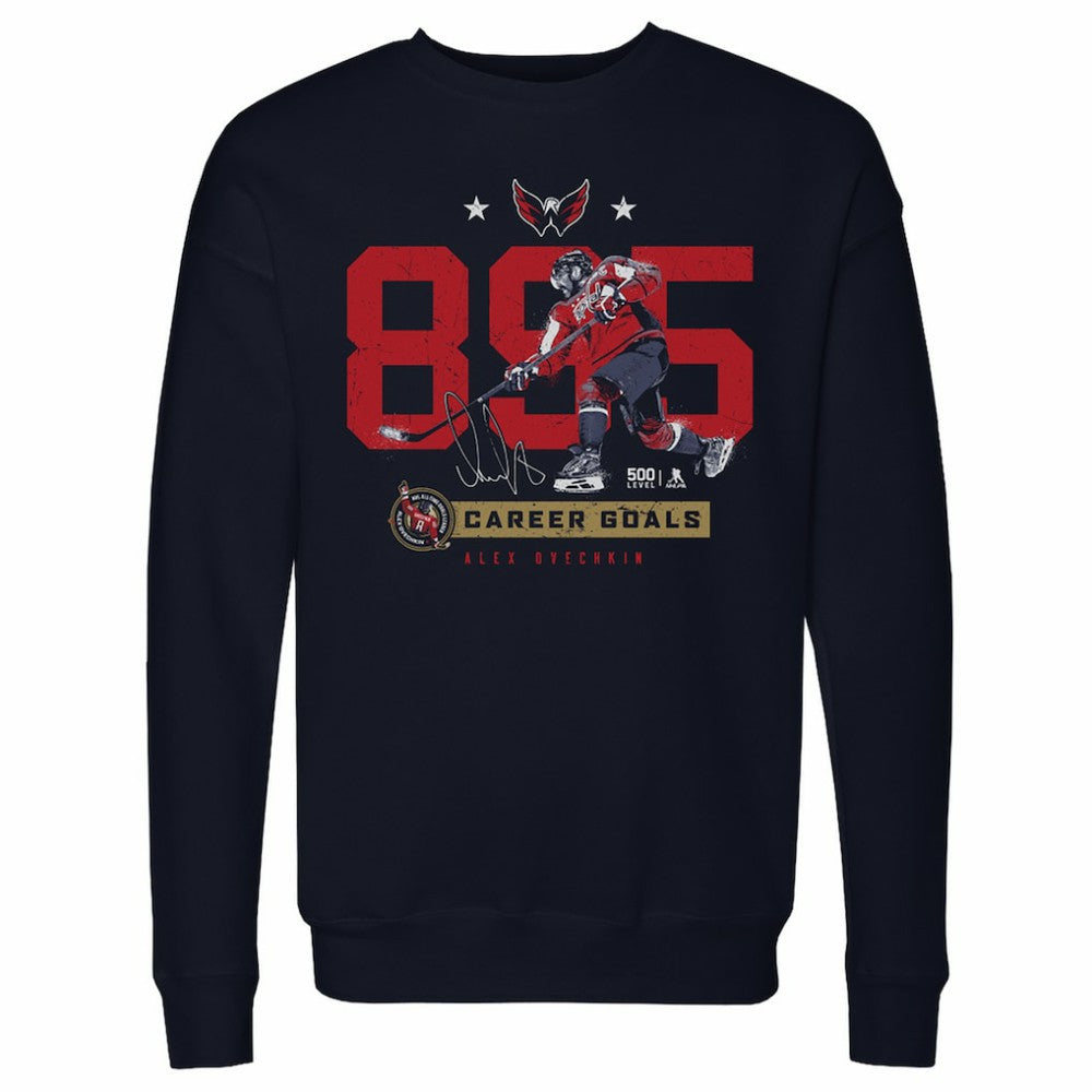 Alexander Ovechkin Washington Capitals 500 Level Number Pullover Sweatshirt - Navy - NHL 203092825