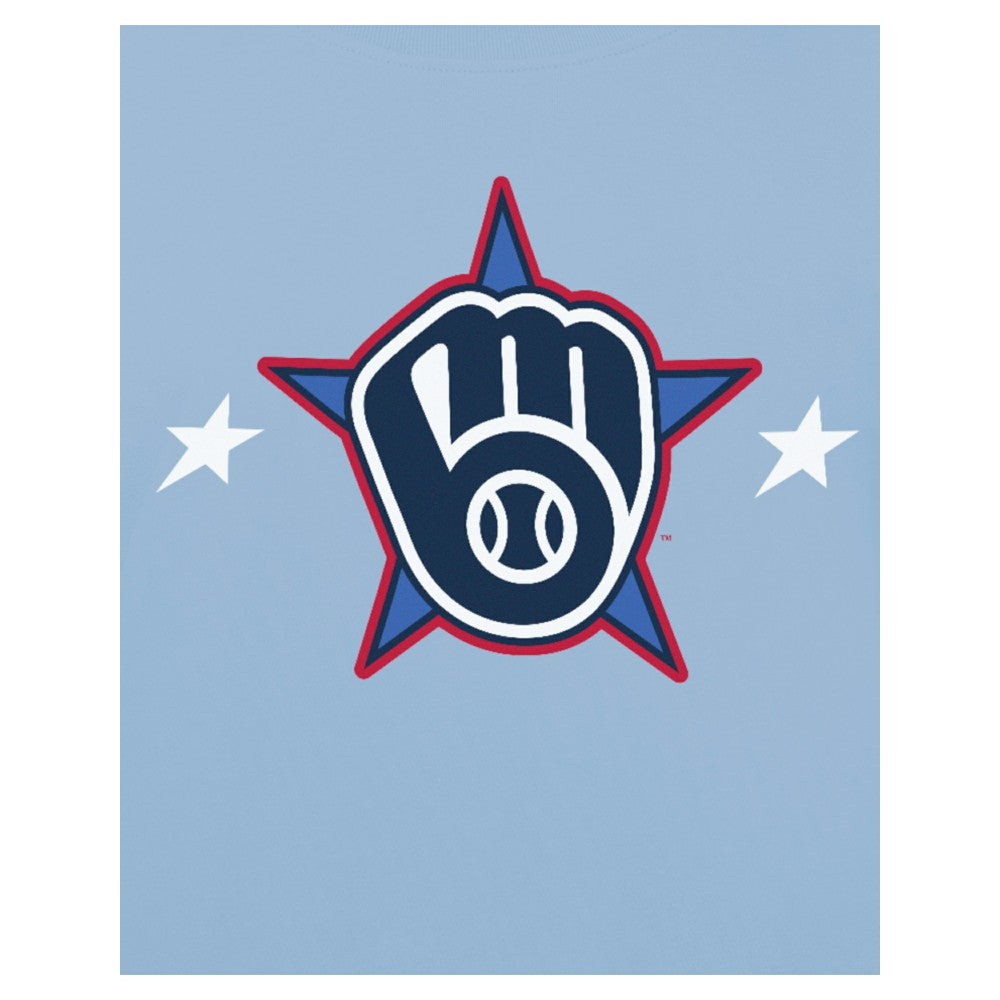 Milwaukee Brewers New Era 2025 MLB All-Star Game Workout T-Shirt - Light Blue - New Era on Sale