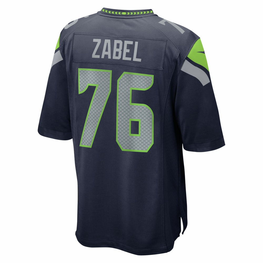 Nike Grey Zabel Seattle Seahawks 2025 NFL Draft First Round Pick Game Jersey College Navy
