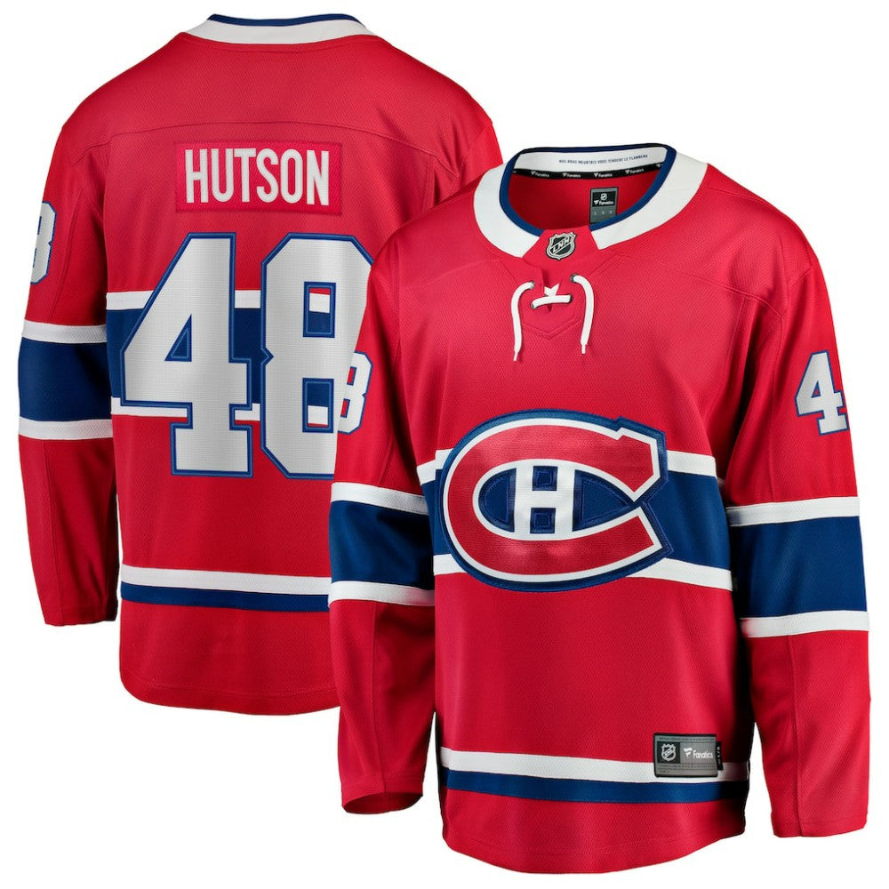 Lane Hutson Montreal Canadiens Fanatics Home Breakaway Jersey - Red - NHL 203101799