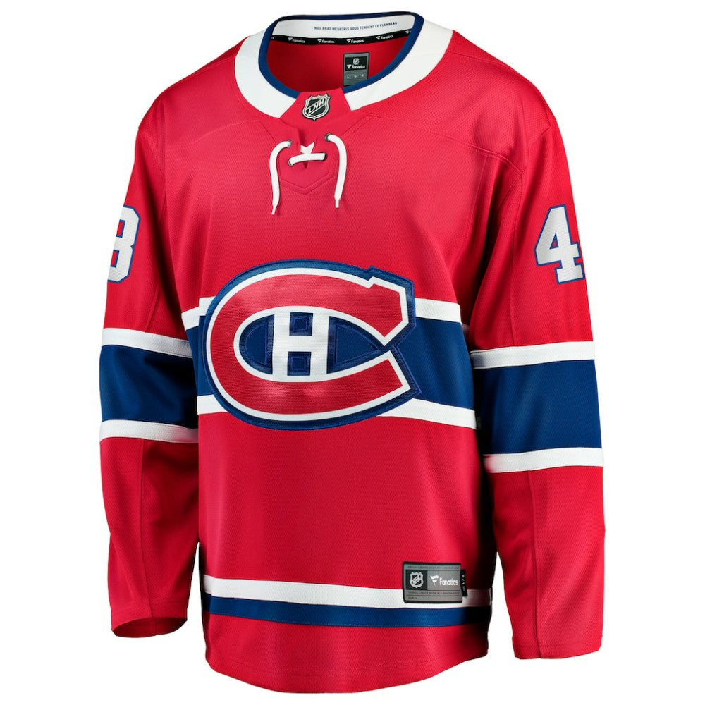 Lane Hutson Montreal Canadiens Fanatics Home Breakaway Jersey - Red - NHL 203101799
