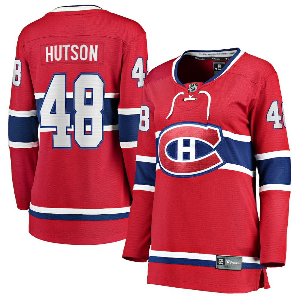 Lane Hutson Montreal Canadiens Fanatics Women's Home Breakaway Player Jersey - Red - NHL 203101800