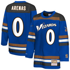 Gilbert Arenas Washington Wizards Youth Maxxed Out 2.0 Fashion Hockey Jersey Blue | Mitchell & Ness Lifestyle