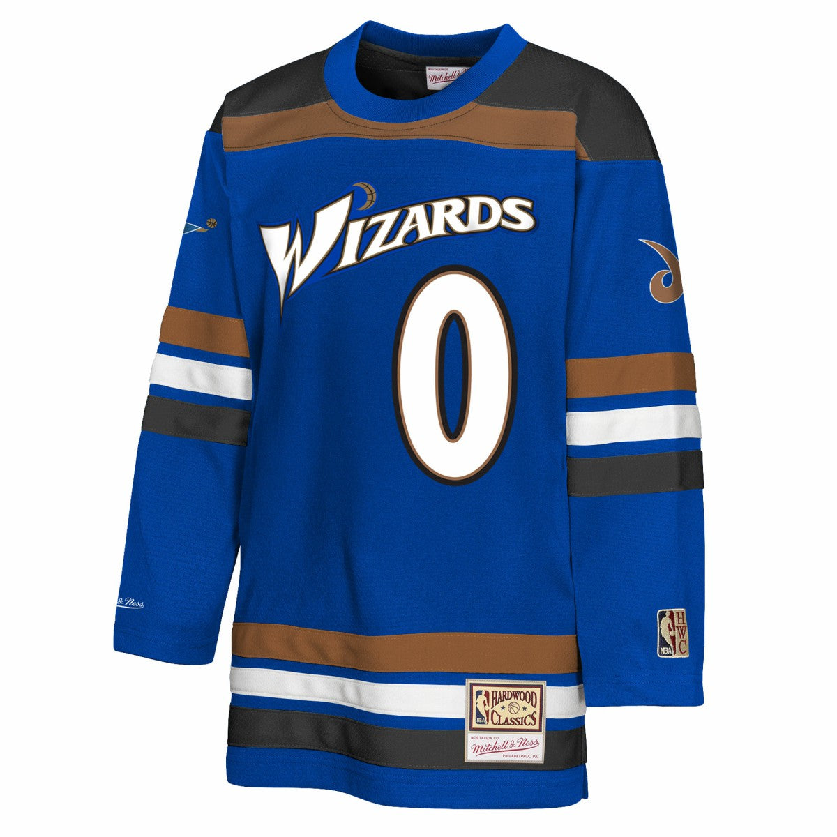 Gilbert Arenas Washington Wizards Youth Maxxed Out 2.0 Fashion Hockey Jersey Blue | Mitchell & Ness Lifestyle