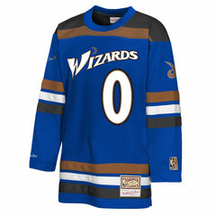 Gilbert Arenas Washington Wizards Youth Maxxed Out 2.0 Fashion Hockey Jersey Blue | Mitchell & Ness Lifestyle