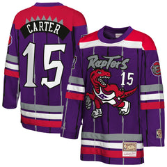 Vince Carter Toronto Raptors Youth Maxxed Out 2.0 Fashion Hockey Jersey Purple | Mitchell & Ness online