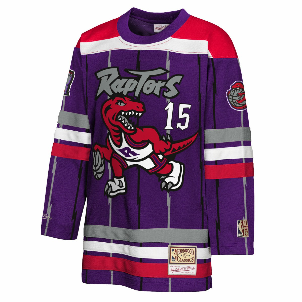 Vince Carter Toronto Raptors Youth Maxxed Out 2.0 Fashion Hockey Jersey Purple | Mitchell & Ness online