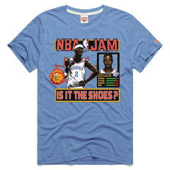 Shai Gilgeous-Alexander Oklahoma City Thunder Homage Unisex NBA Jam Tri-Blend T-Shirt Light Blue