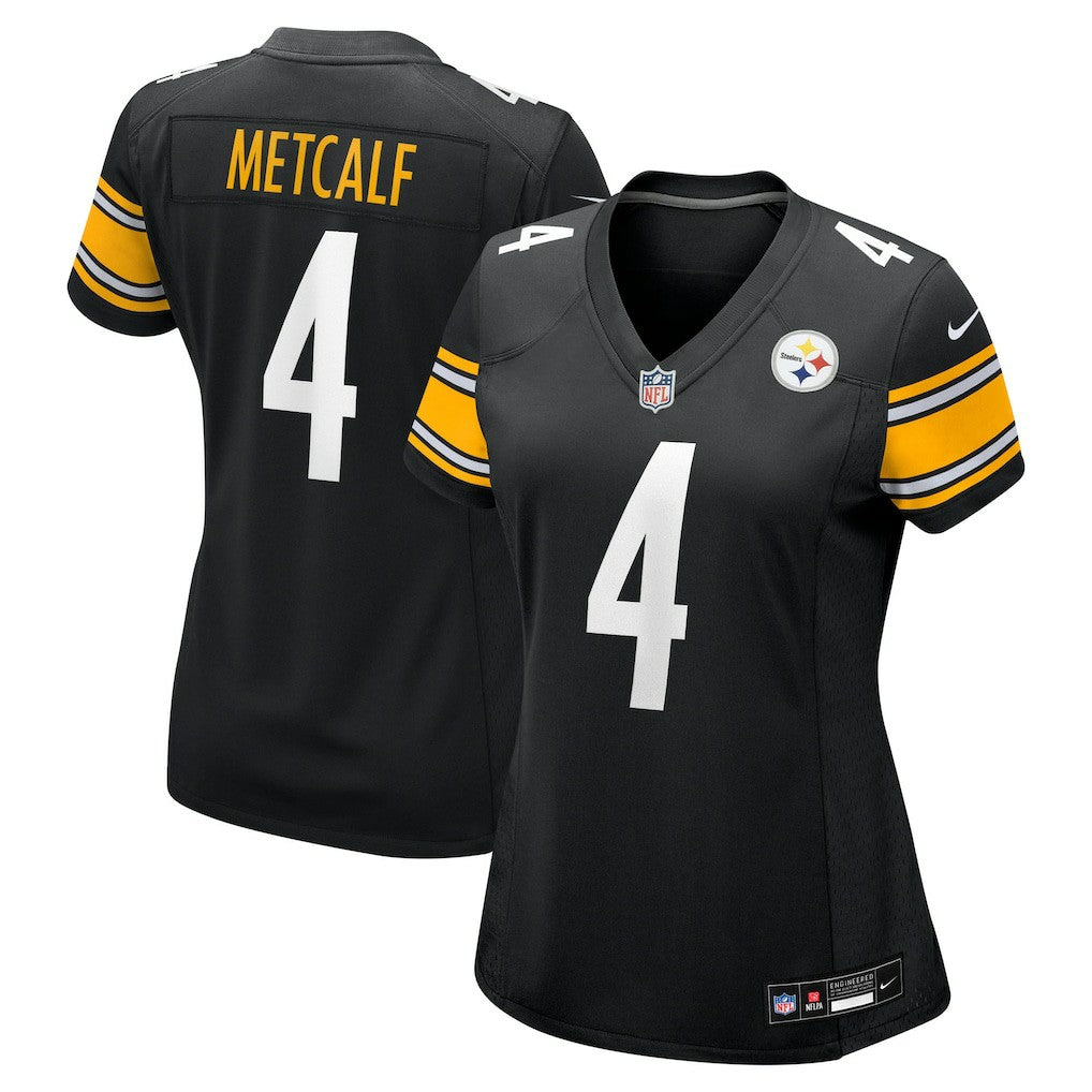 Nike DK Metcalf Pittsburgh Steelers Women's Team Game Jersey Black