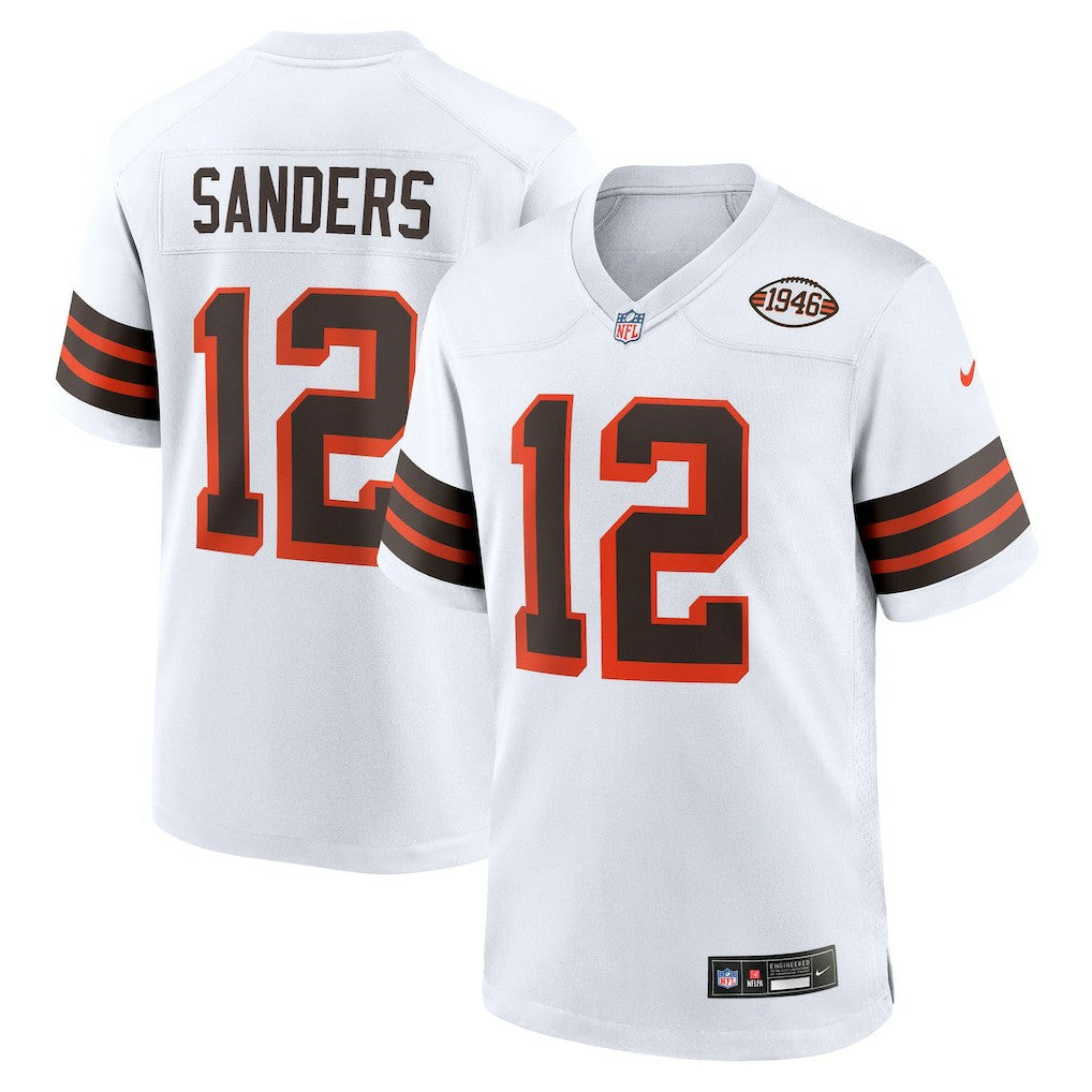 Nike Shedeur Sanders Cleveland Browns 2025 NFL Draft 2nd Alternate Game Jersey White
