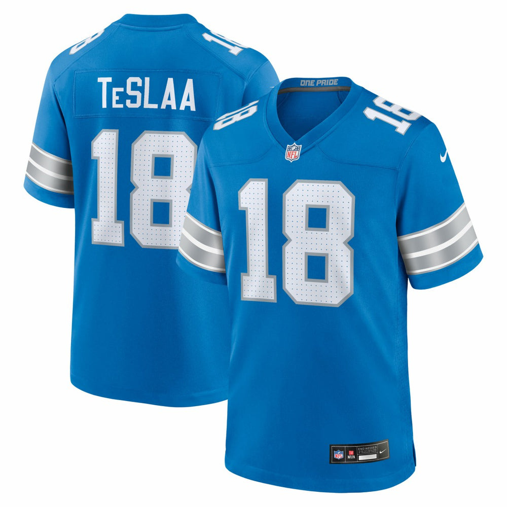 Nike Isaac TeSlaa Detroit Lions Game Player Jersey Blue