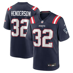 Nike TreVeyon Henderson New England Patriots 2025 NFL Draft Game Jersey Navy