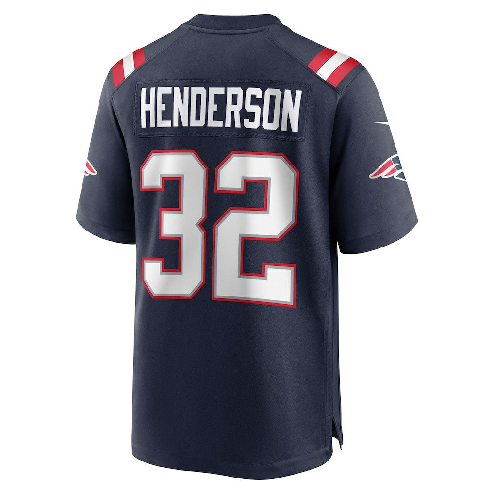 Nike TreVeyon Henderson New England Patriots 2025 NFL Draft Game Jersey Navy
