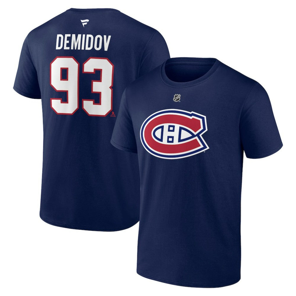 Ivan Demidov Montreal Canadiens Fanatics Authentic Stack Name & Number T-Shirt - Navy - NHL 203103471