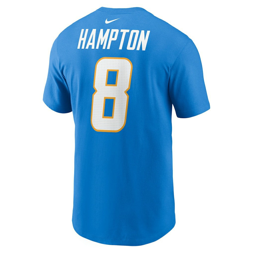 Nike Omarion Hampton Los Angeles Chargers Name & Number T-Shirt Powder Blue
