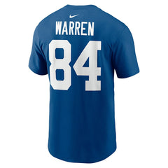 Nike Tyler Warren Indianapolis Colts Name & Number T-Shirt Royal