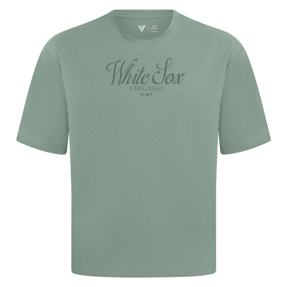 Chicago White Sox Levelwear Ethereal Oversized Luxe Signature Knit T-Shirt - Green - MLB Sale