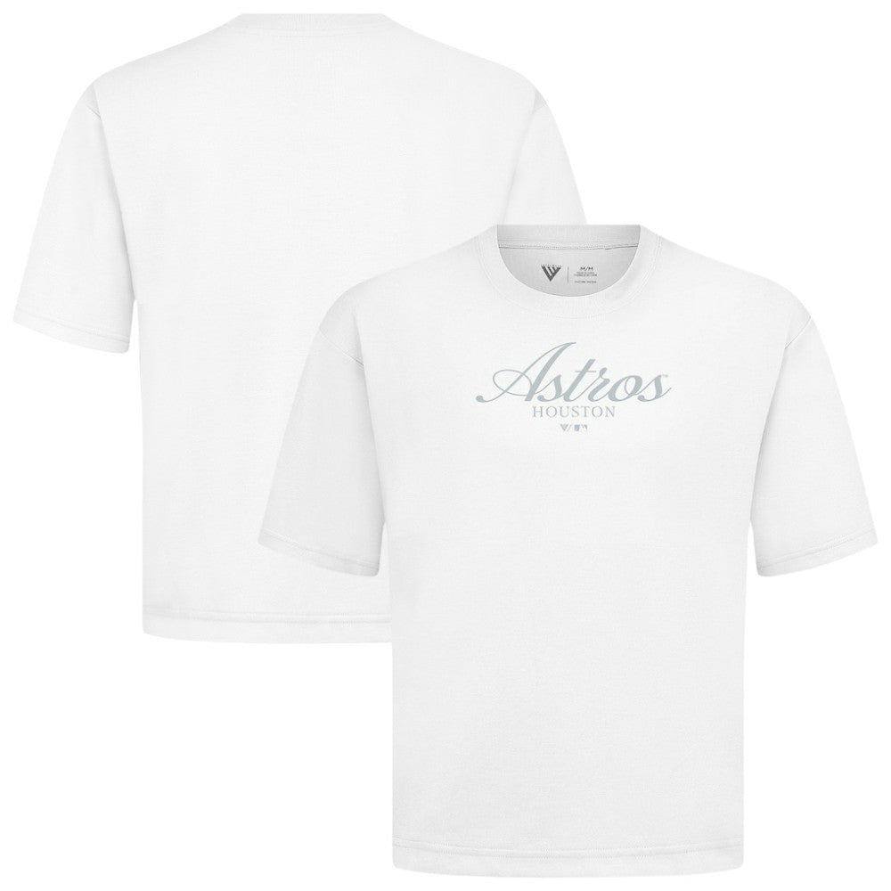 Houston Astros Levelwear Ethereal Oversized Luxe Signature Knit T-Shirt - White - MLB Sale