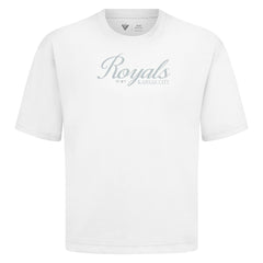 Kansas City Royals Levelwear Ethereal Oversized Luxe Signature Knit T-Shirt - White - MLB on Sale