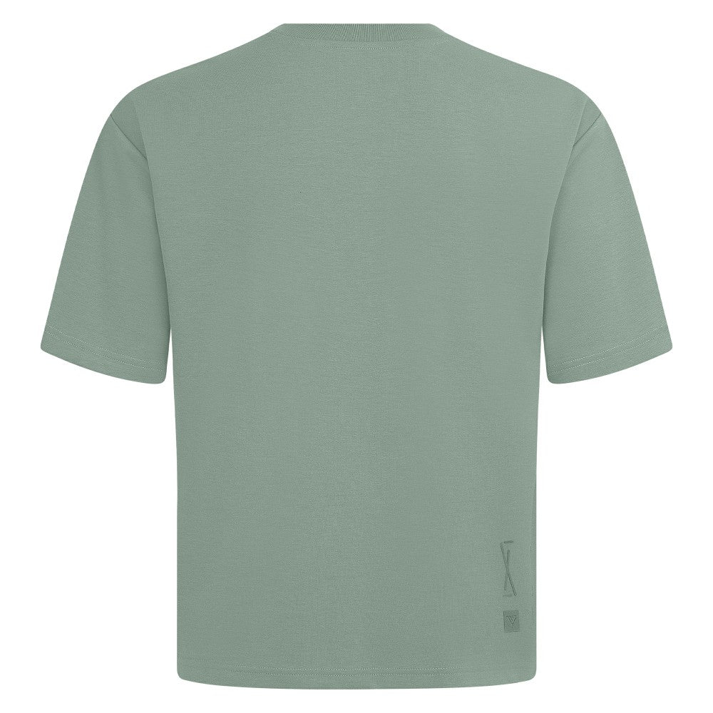 Los Angeles Angels Levelwear Ethereal Oversized Luxe Signature Knit T-Shirt - Green - MLB Sale