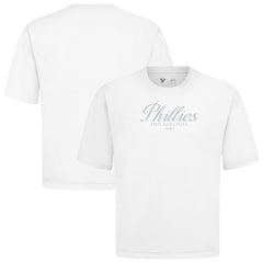 Philadelphia Phillies Levelwear Ethereal Oversized Luxe Signature Knit T-Shirt - White - MLB Online